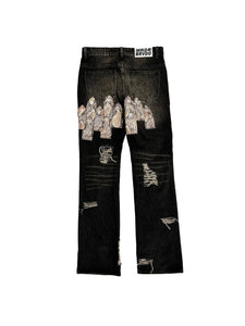 WHO DECIDES WAR - Patched Arch Mocha Denim - SS25 - CHESTNUT